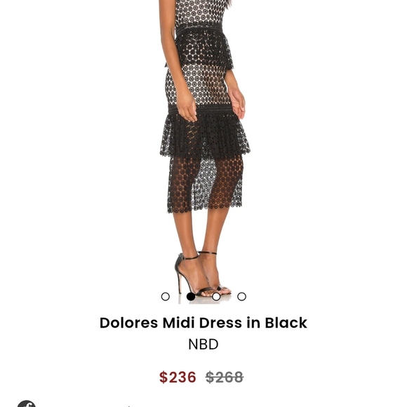 NBD Dresses & Skirts - NBD Dolores Black Lace Midi Dress